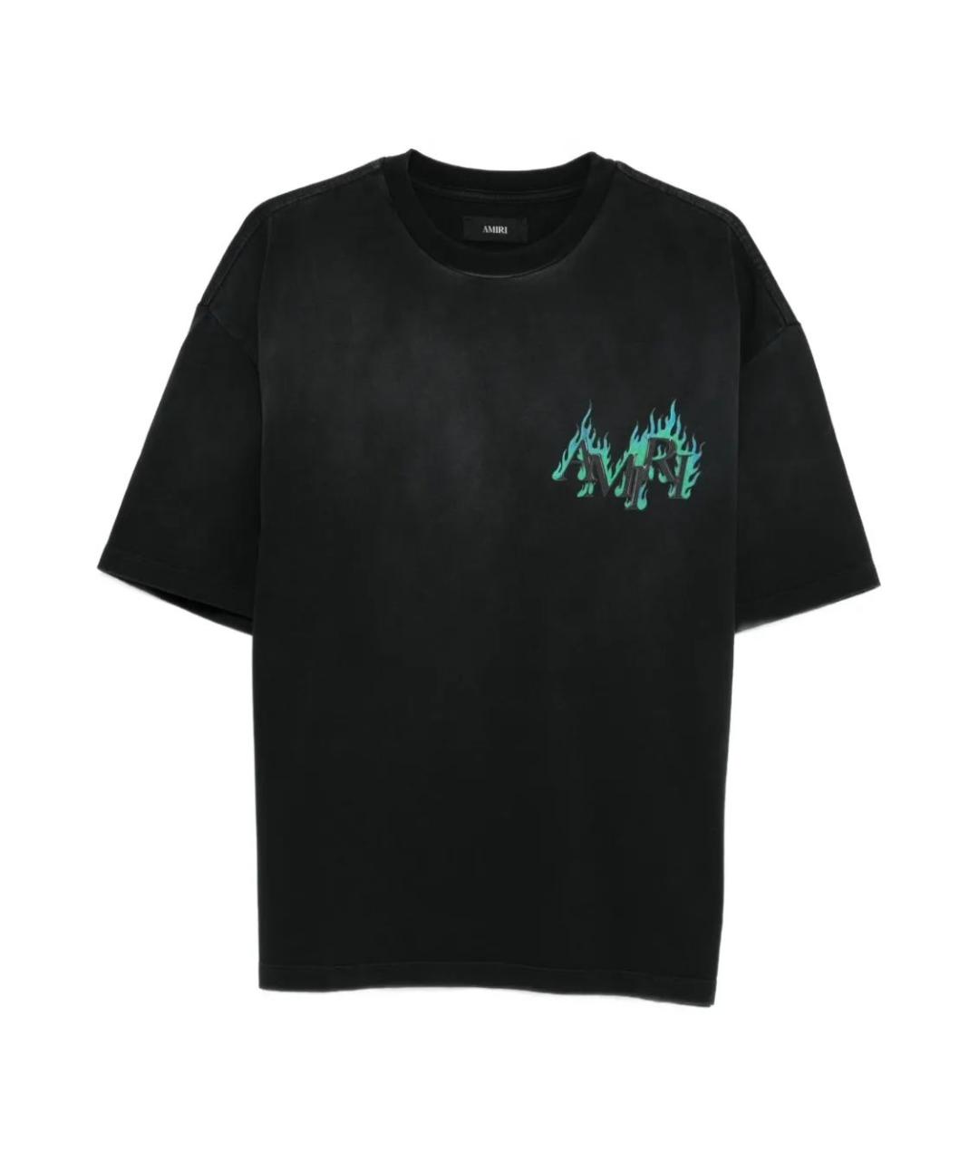 AMIRI Черная хлопковая футболка, фото 1