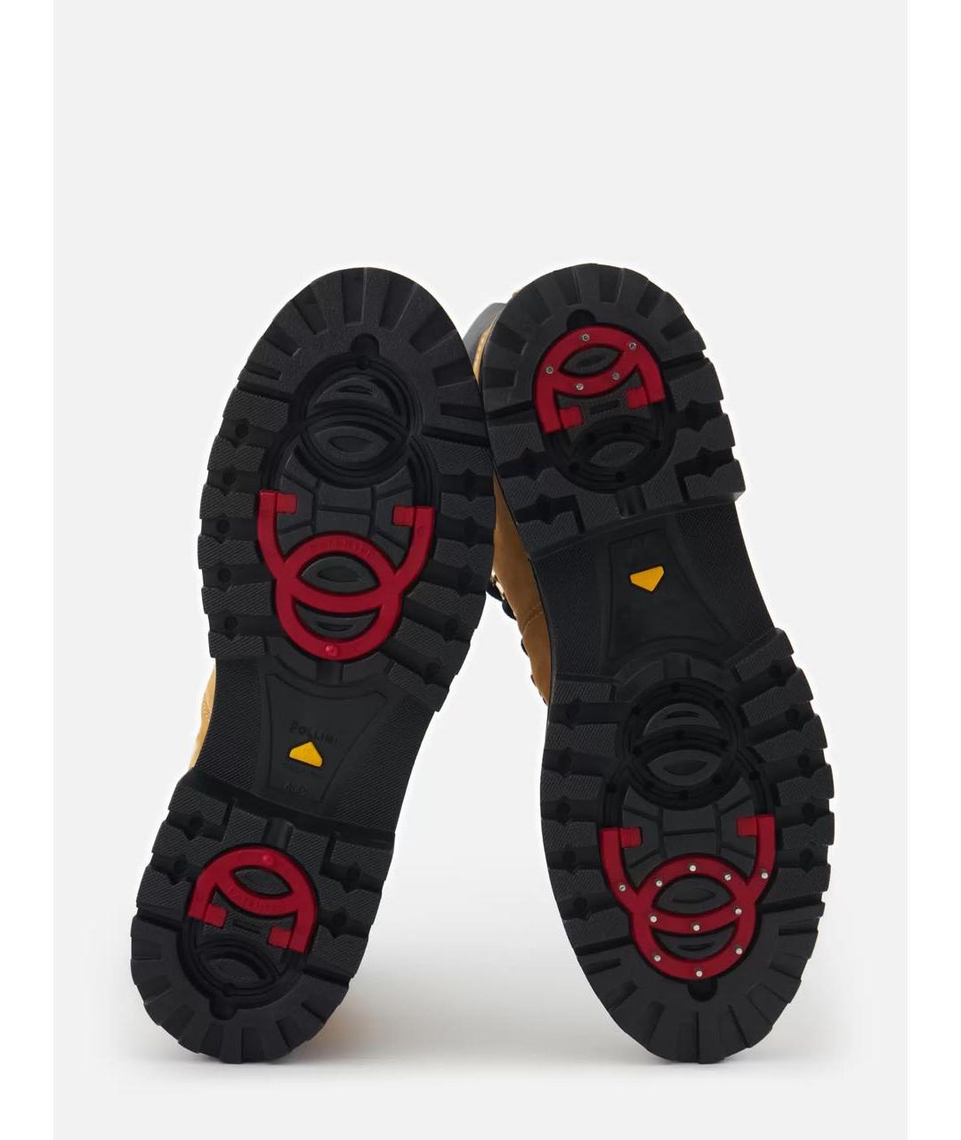 POLLINI Горчичные нубуковые ботинки, фото 3