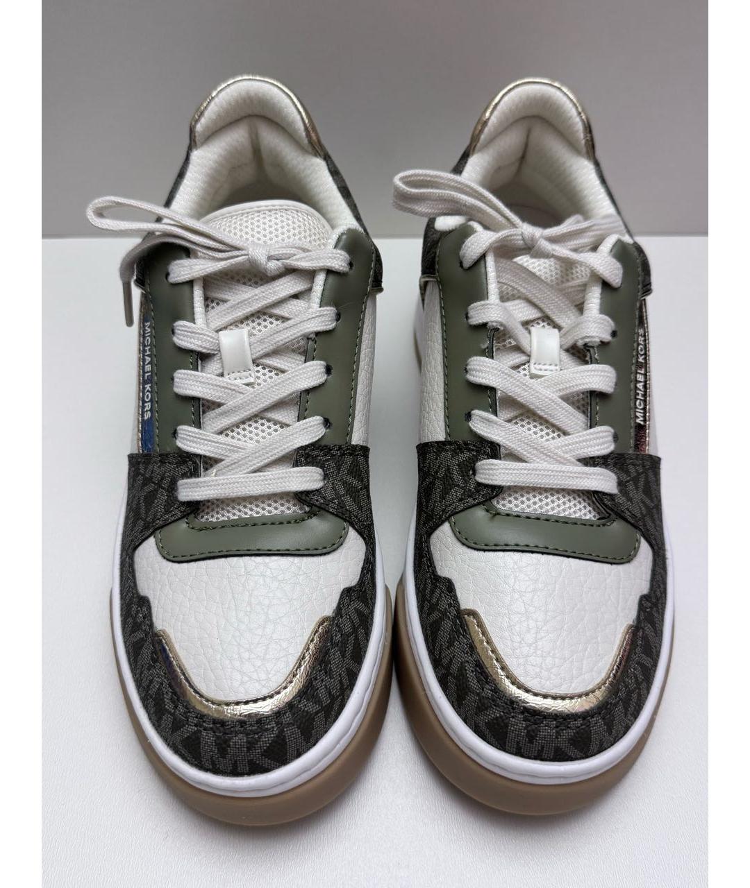 MICHAEL KORS Хаки кеды из искусственной кожи, фото 3