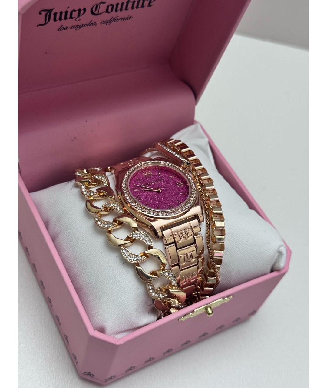 JUICY COUTURE Золотые металлические часы, фото 3
