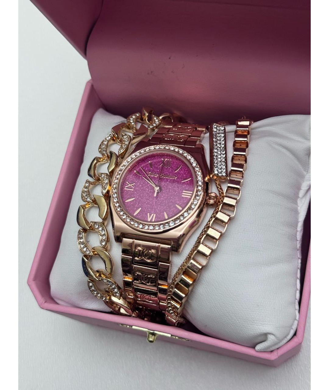 JUICY COUTURE Золотые металлические часы, фото 4