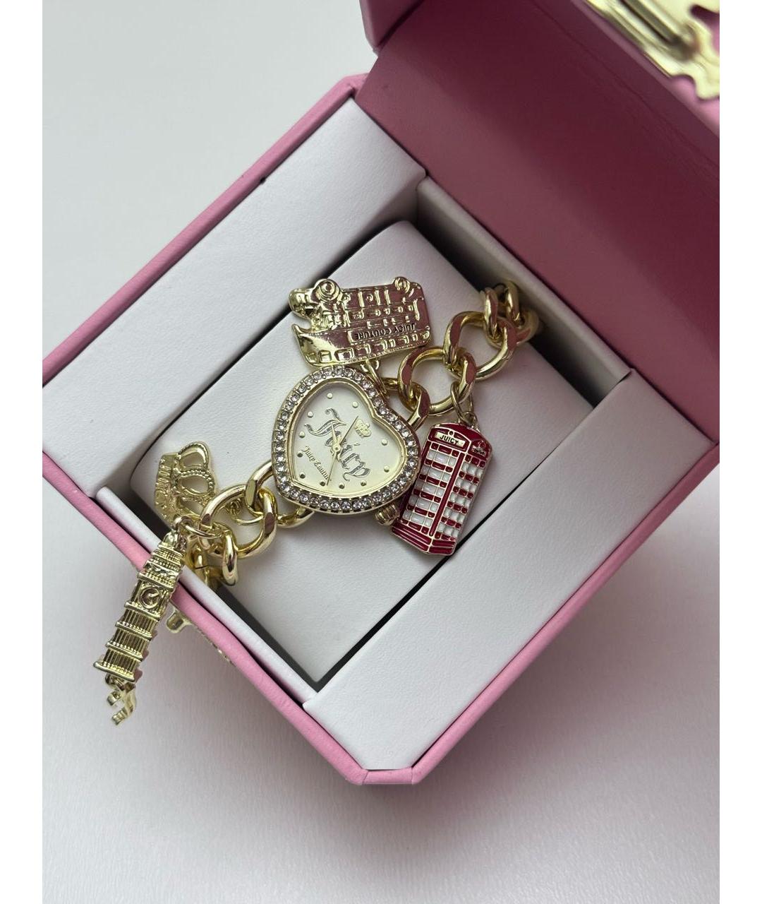 JUICY COUTURE Золотые металлические часы, фото 2