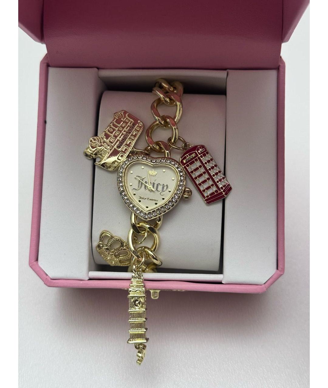 JUICY COUTURE Золотые металлические часы, фото 4