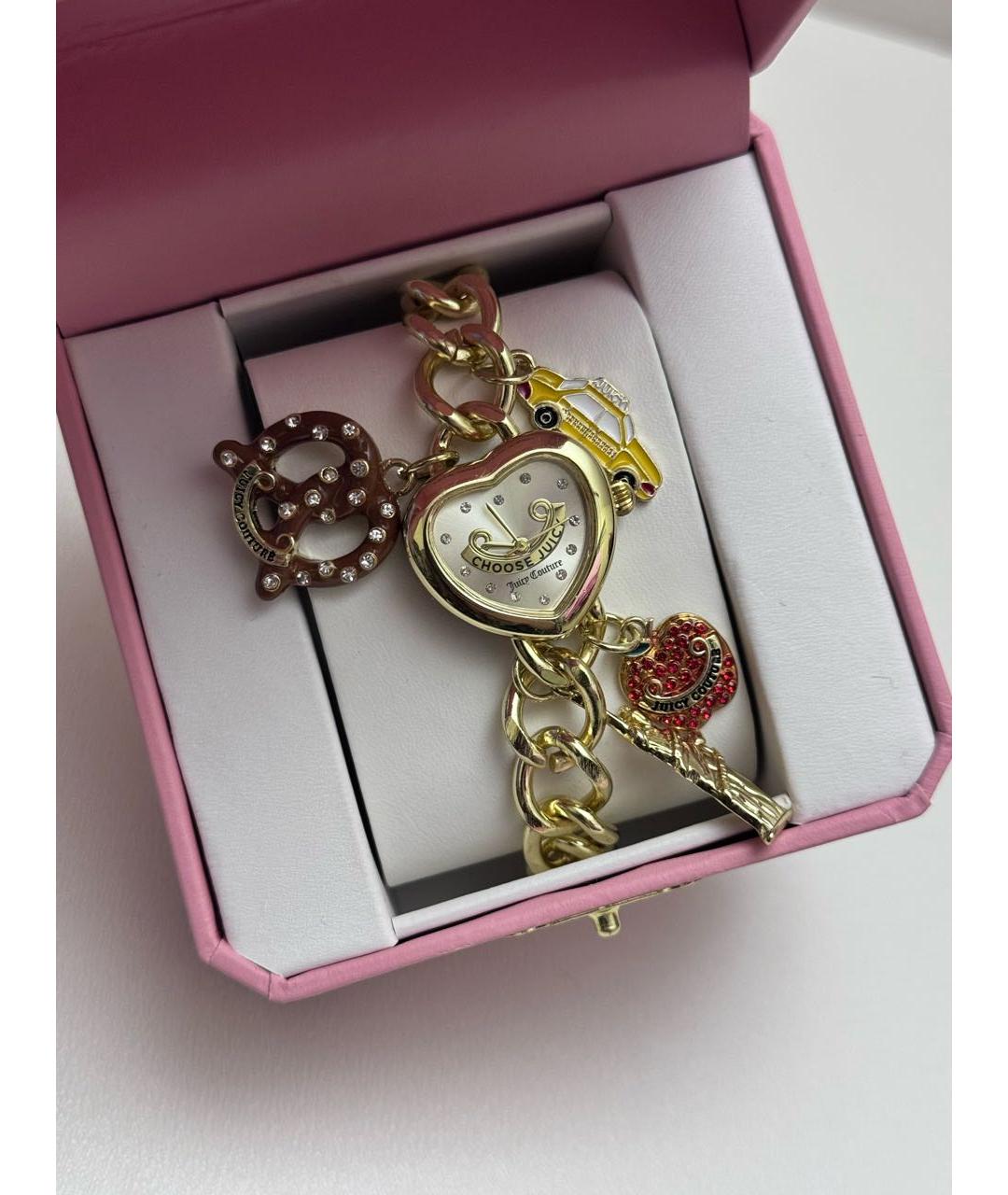 JUICY COUTURE Золотые металлические часы, фото 2