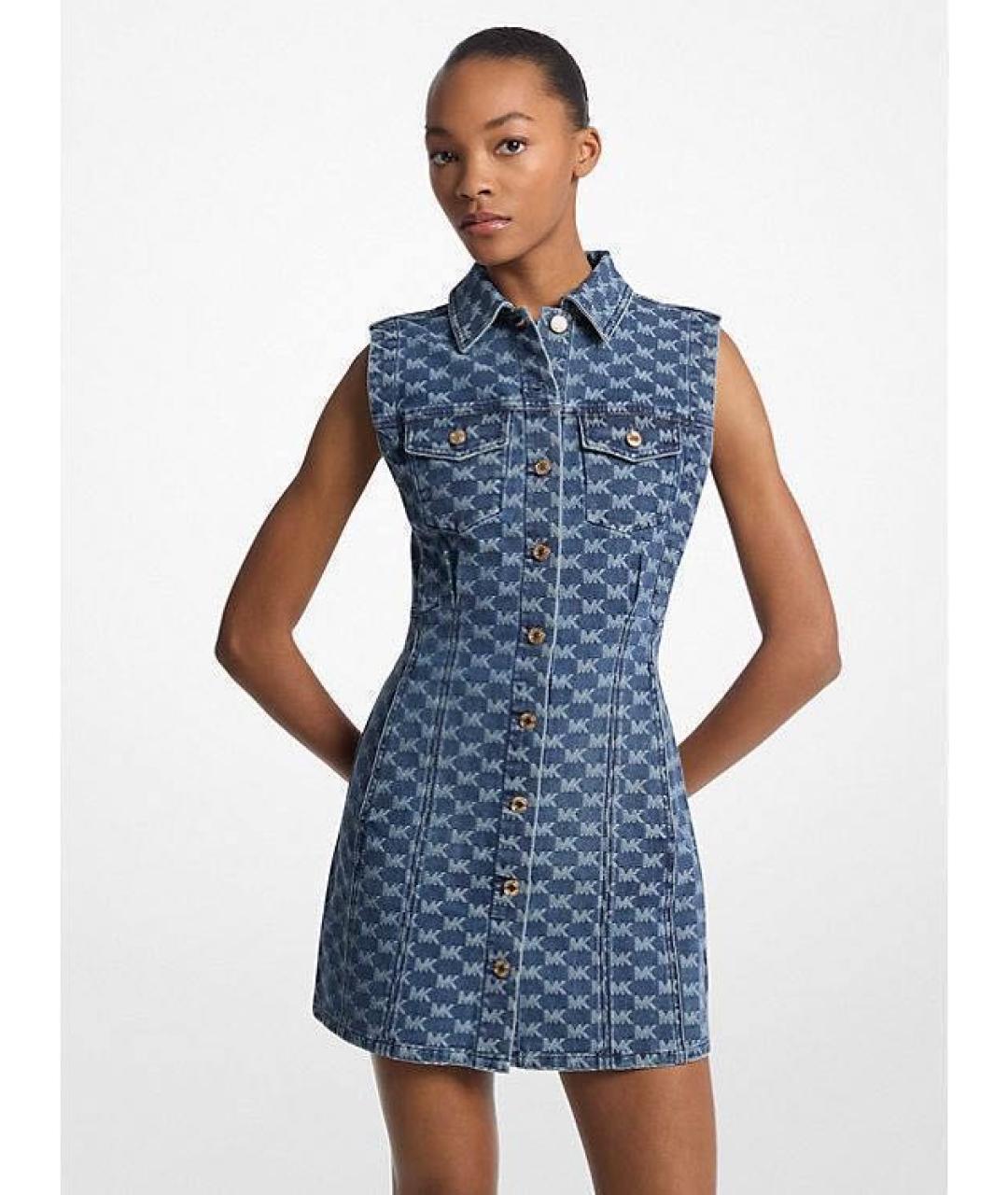 MICHAEL KORS Синий деним сарафан, фото 2