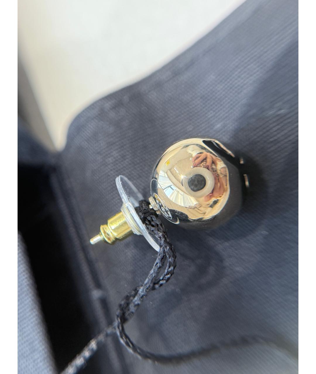 CHANEL Золотые металлические серьги, фото 6