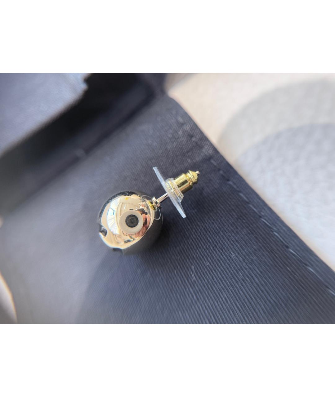 CHANEL Золотые металлические серьги, фото 3