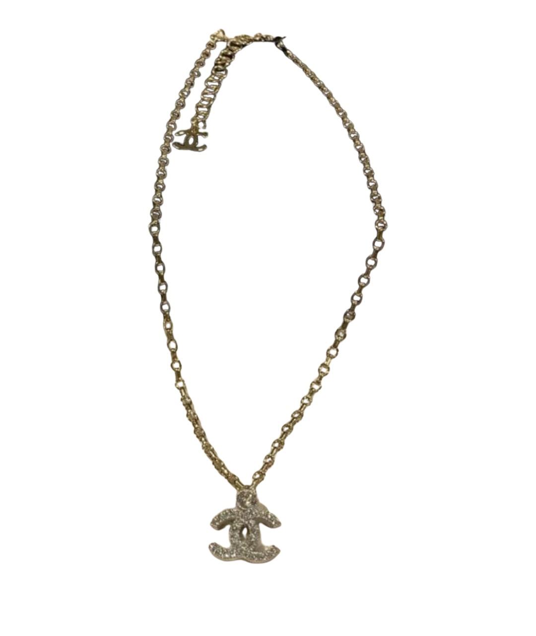 CHANEL Золотое металлическое колье, фото 1