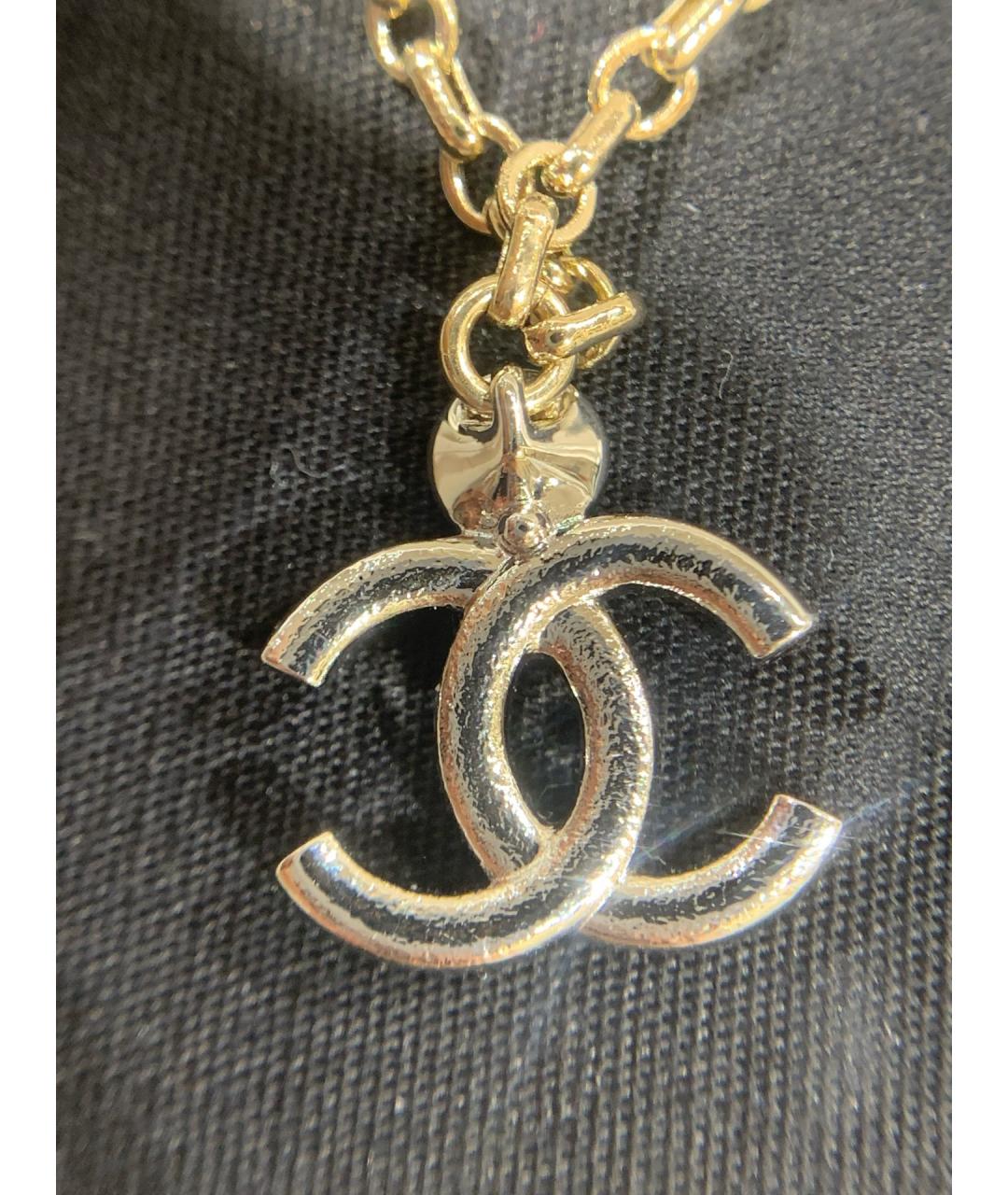 CHANEL Золотое металлическое колье, фото 3
