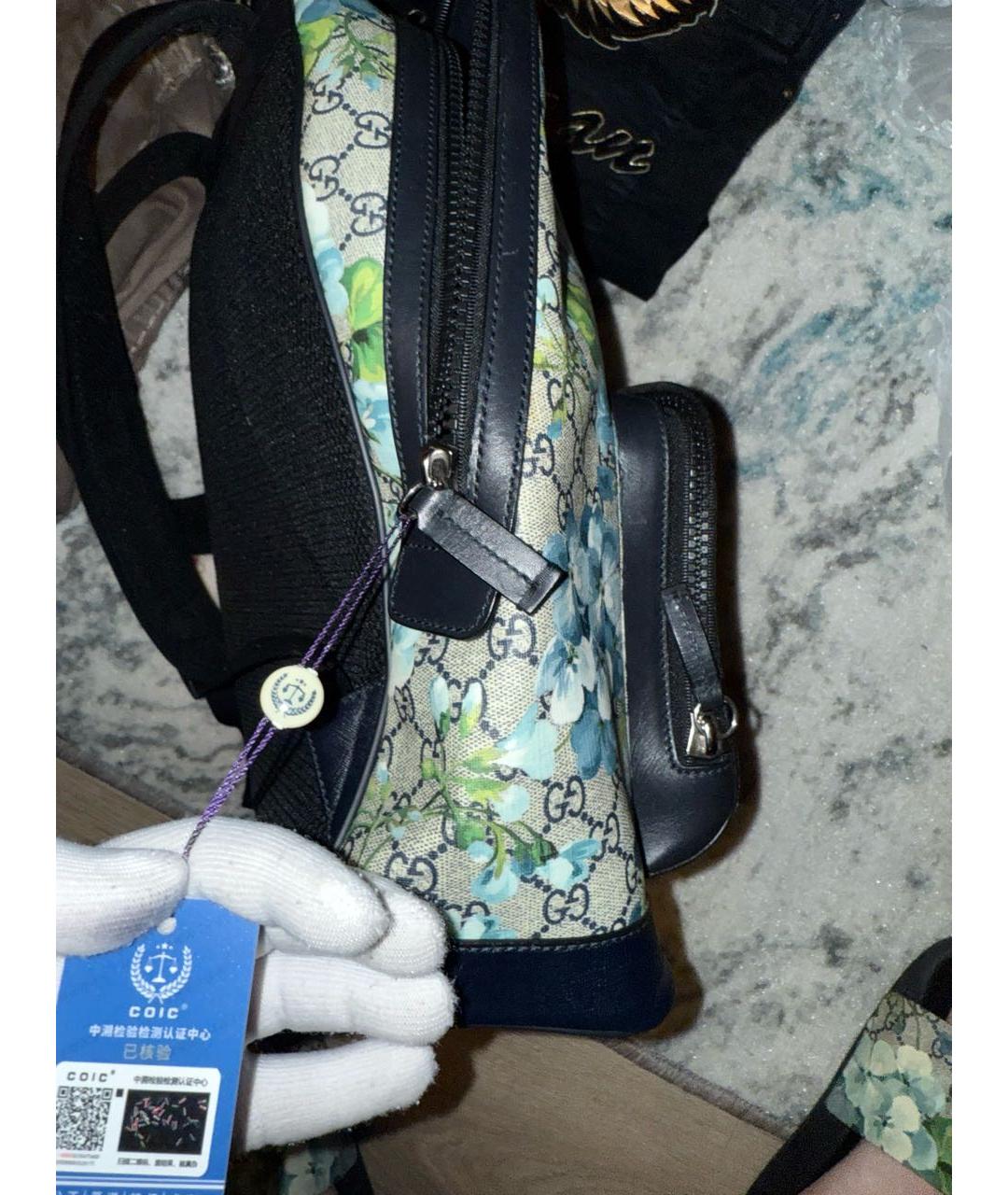 GUCCI Бежевый кожаный рюкзак, фото 2