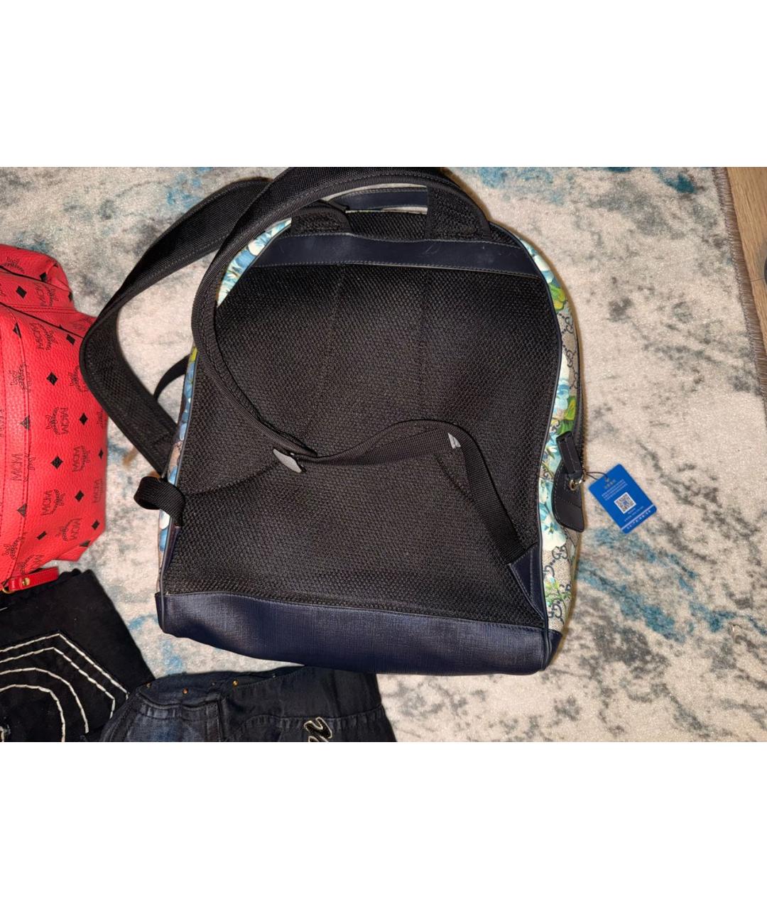 GUCCI Бежевый кожаный рюкзак, фото 3