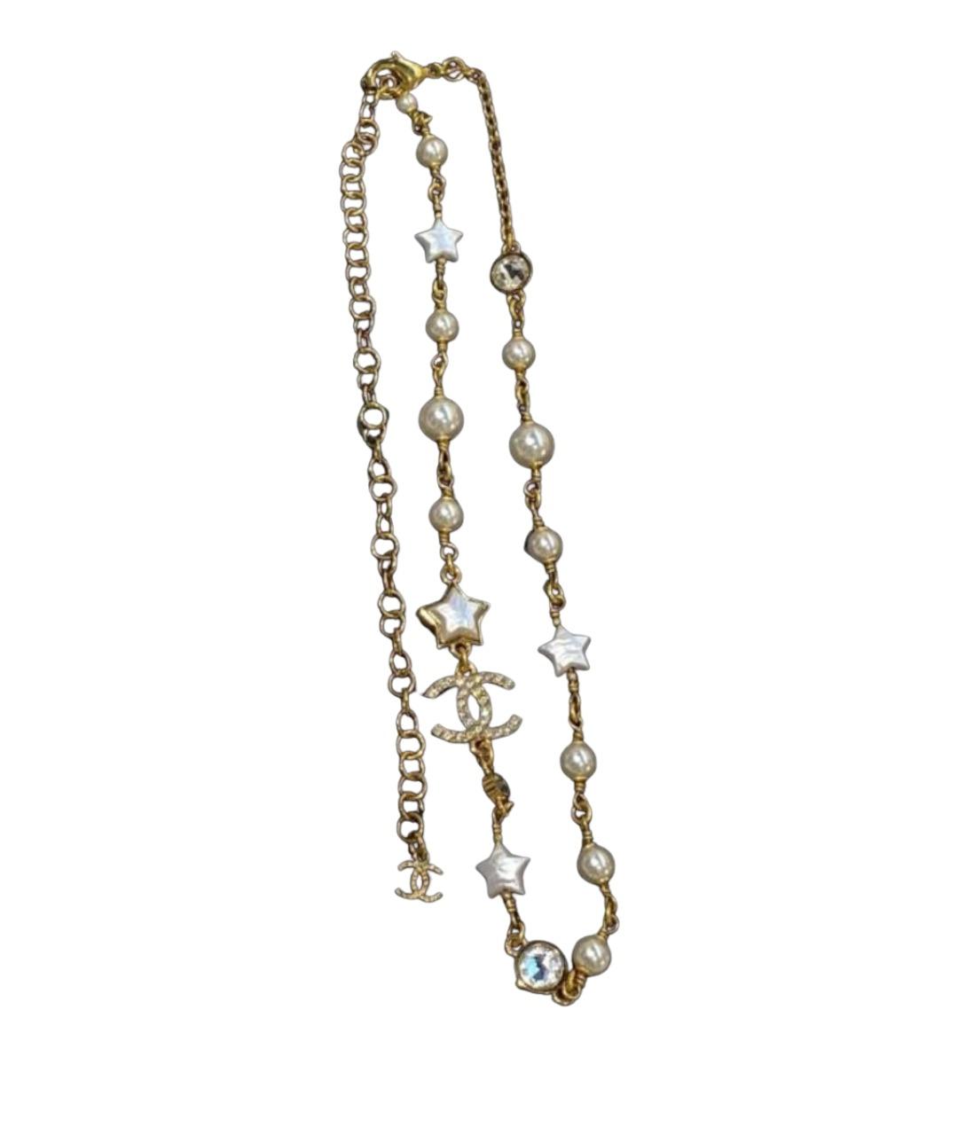 CHANEL Золотое металлическое колье, фото 1