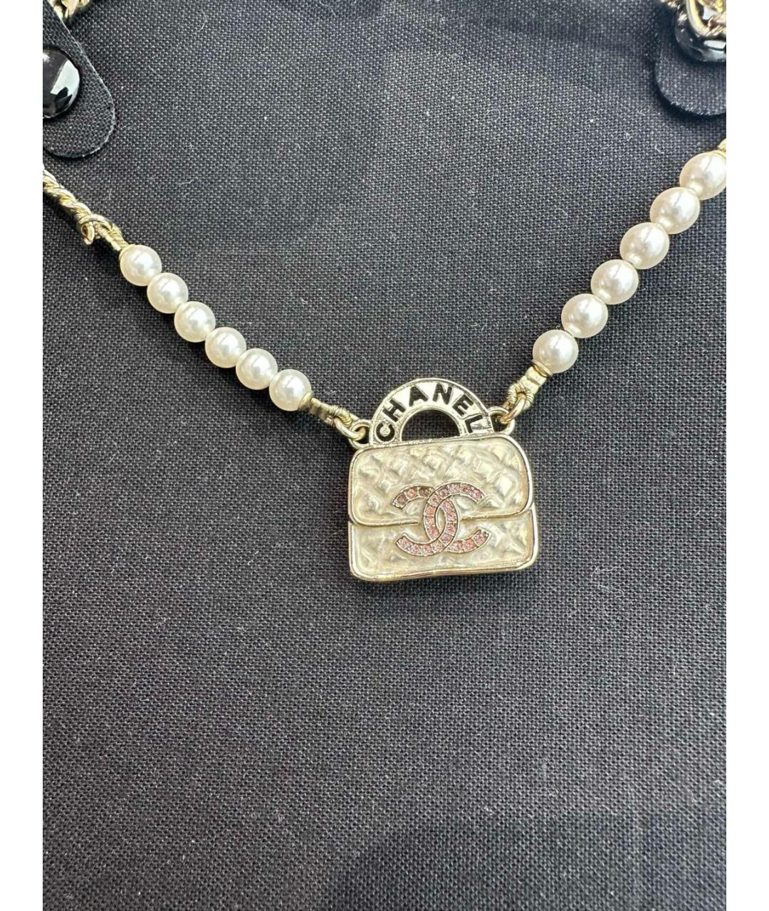 CHANEL Золотое металлическое колье, фото 4