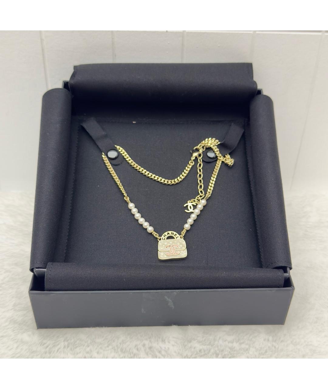 CHANEL Золотое металлическое колье, фото 2