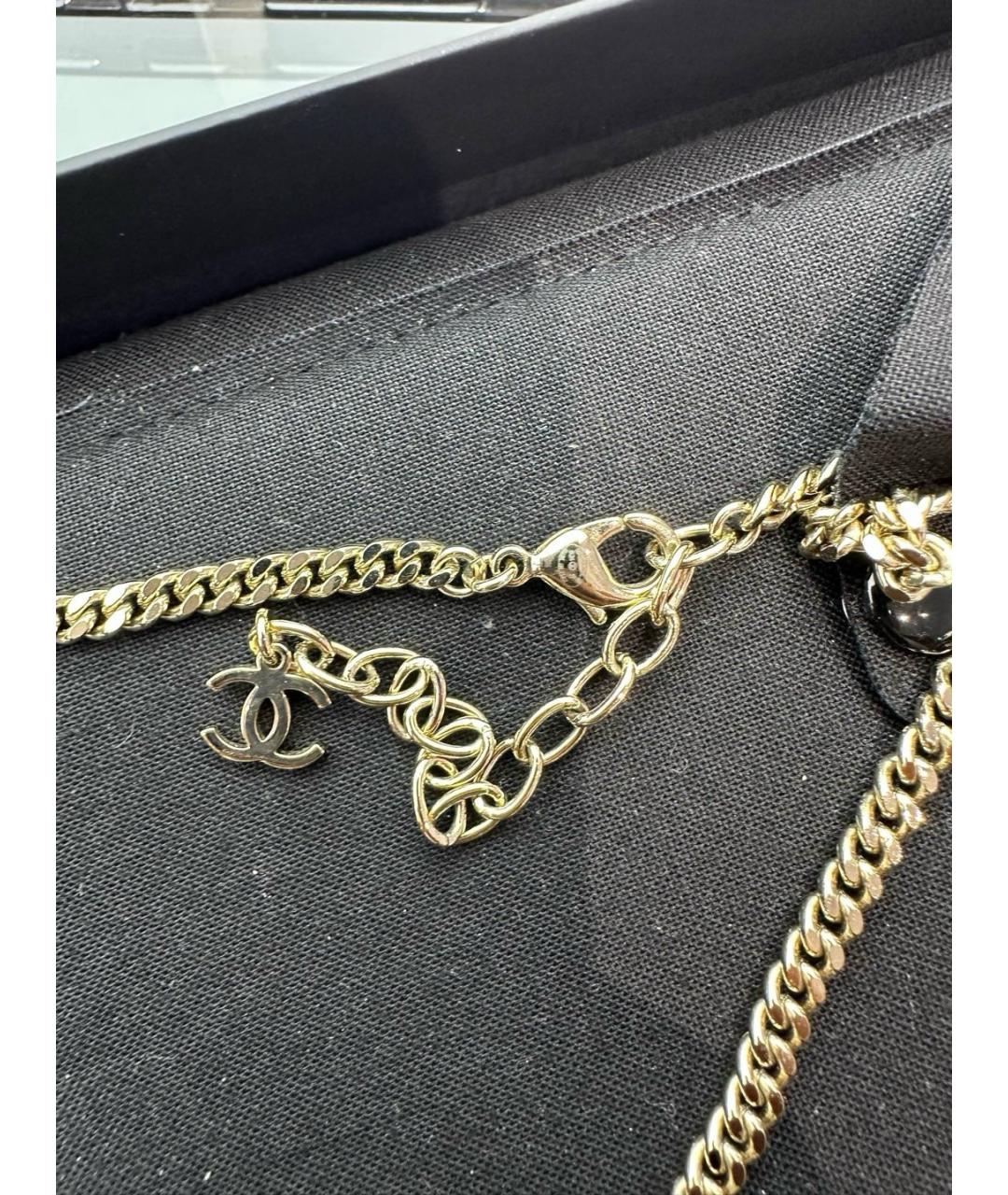 CHANEL Золотое металлическое колье, фото 6