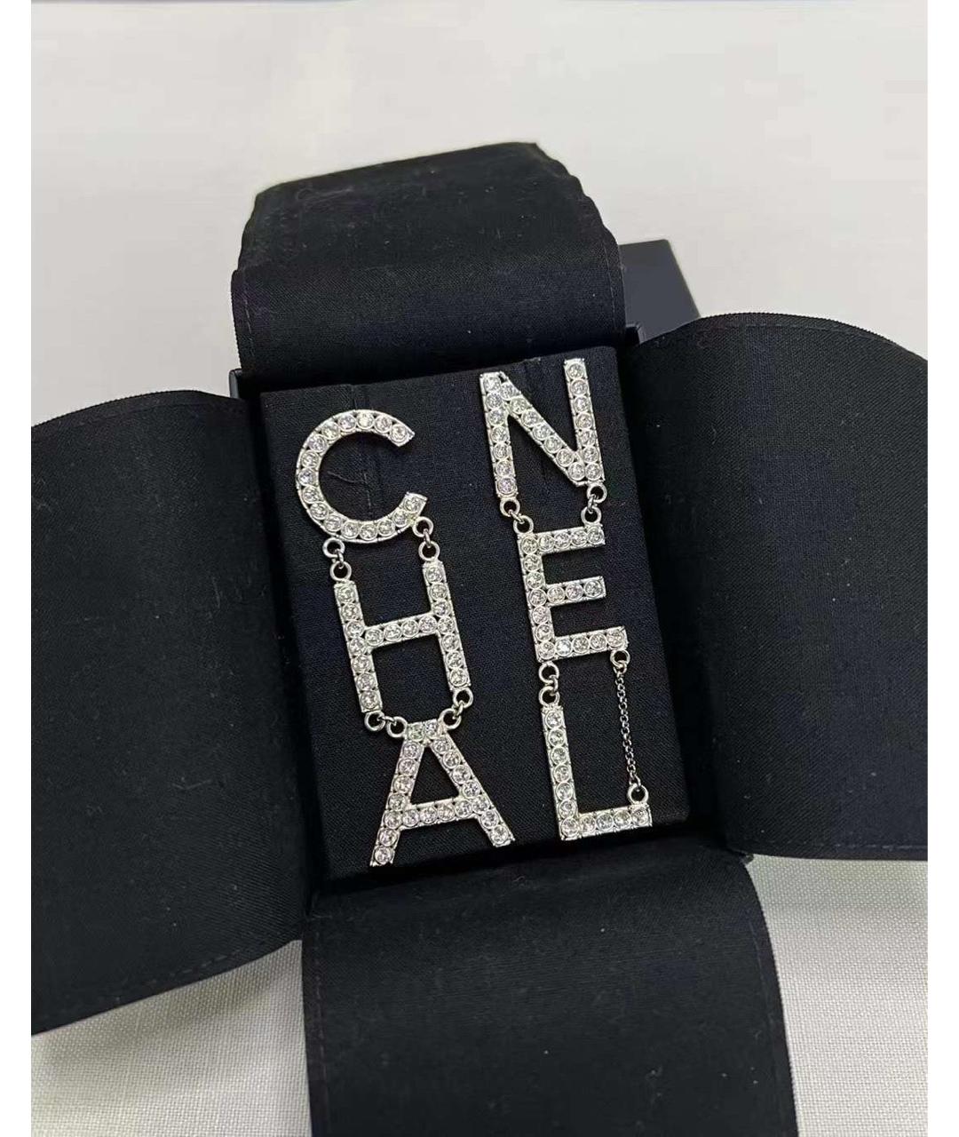 CHANEL Серебряные металлические серьги, фото 2