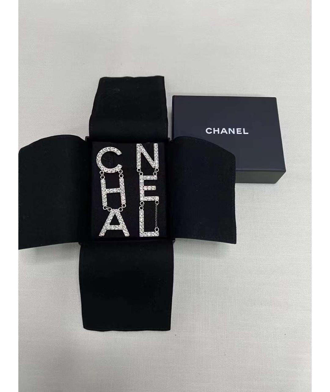 CHANEL Серебряные металлические серьги, фото 7