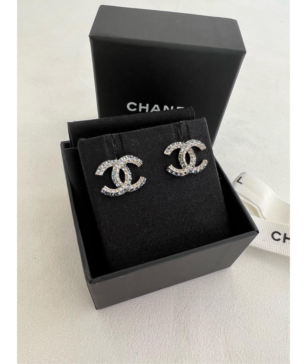 CHANEL Серебряные металлические серьги, фото 5