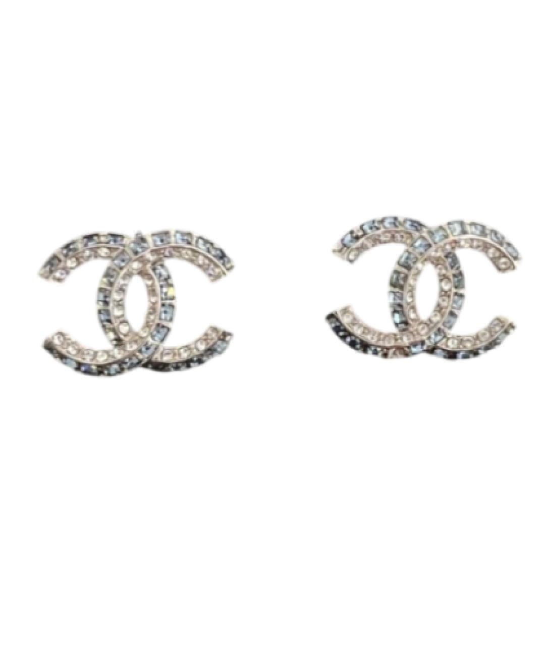 CHANEL Серебряные металлические серьги, фото 1