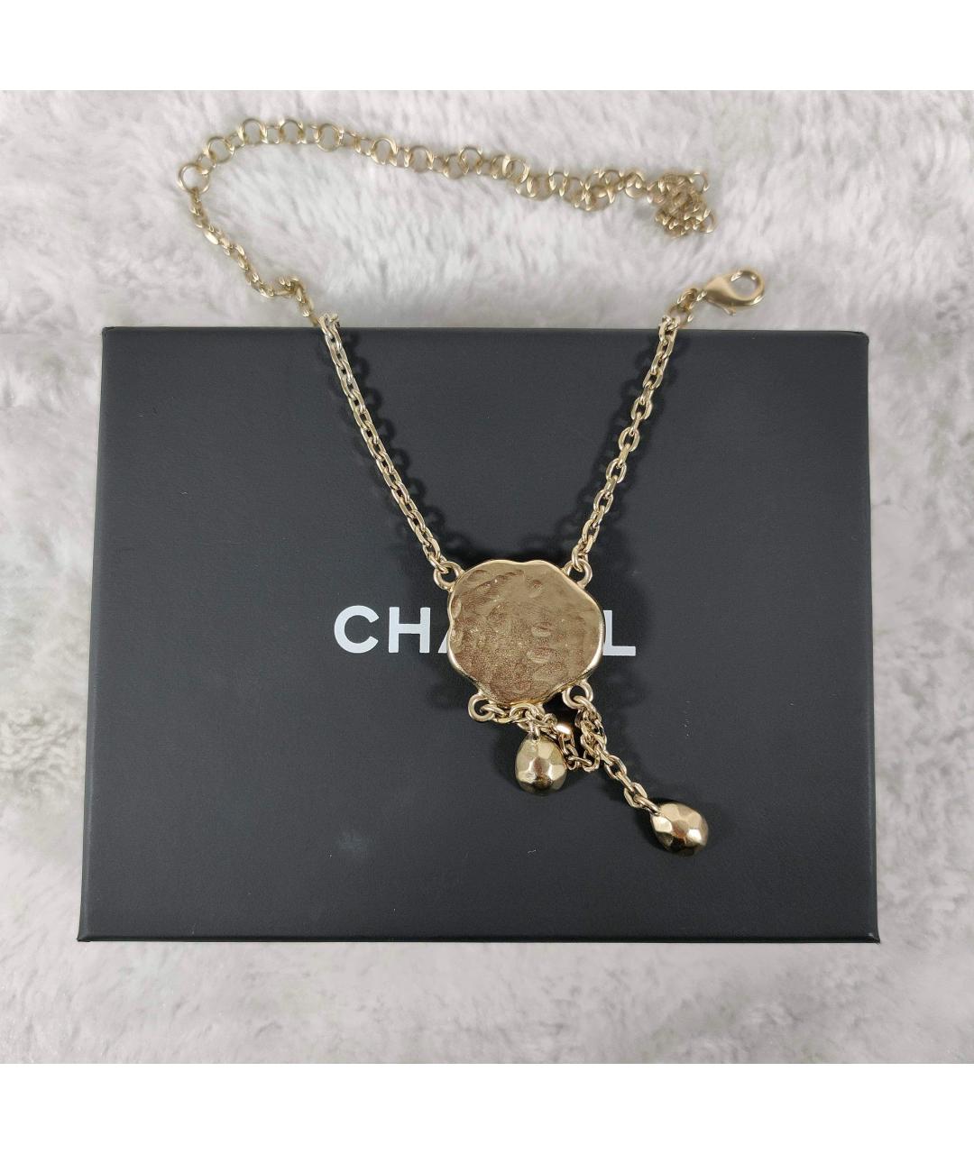 CHANEL Золотое металлическое колье, фото 4