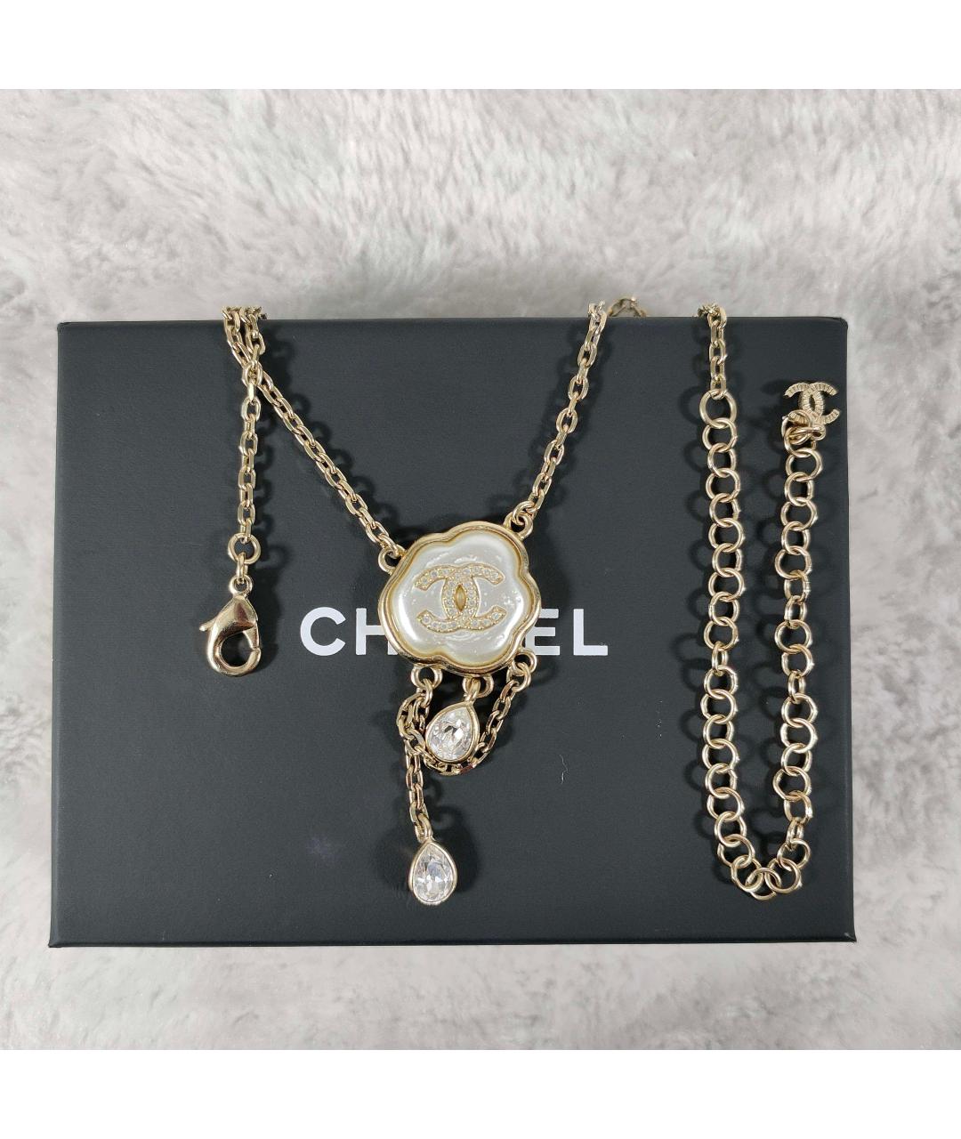 CHANEL Золотое металлическое колье, фото 3