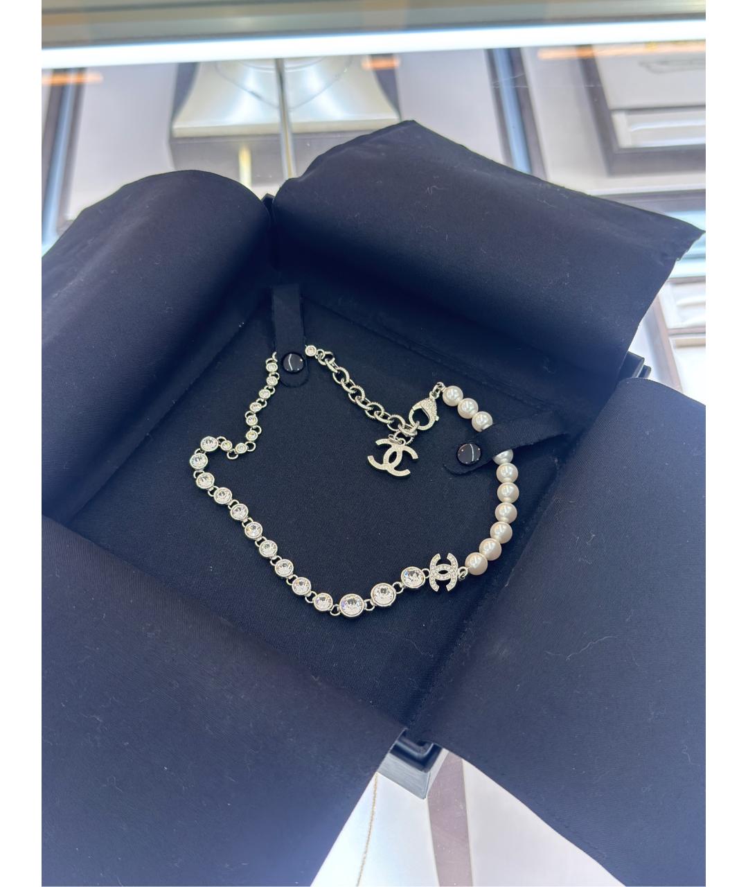 CHANEL Белый жемчужный чокер, фото 4