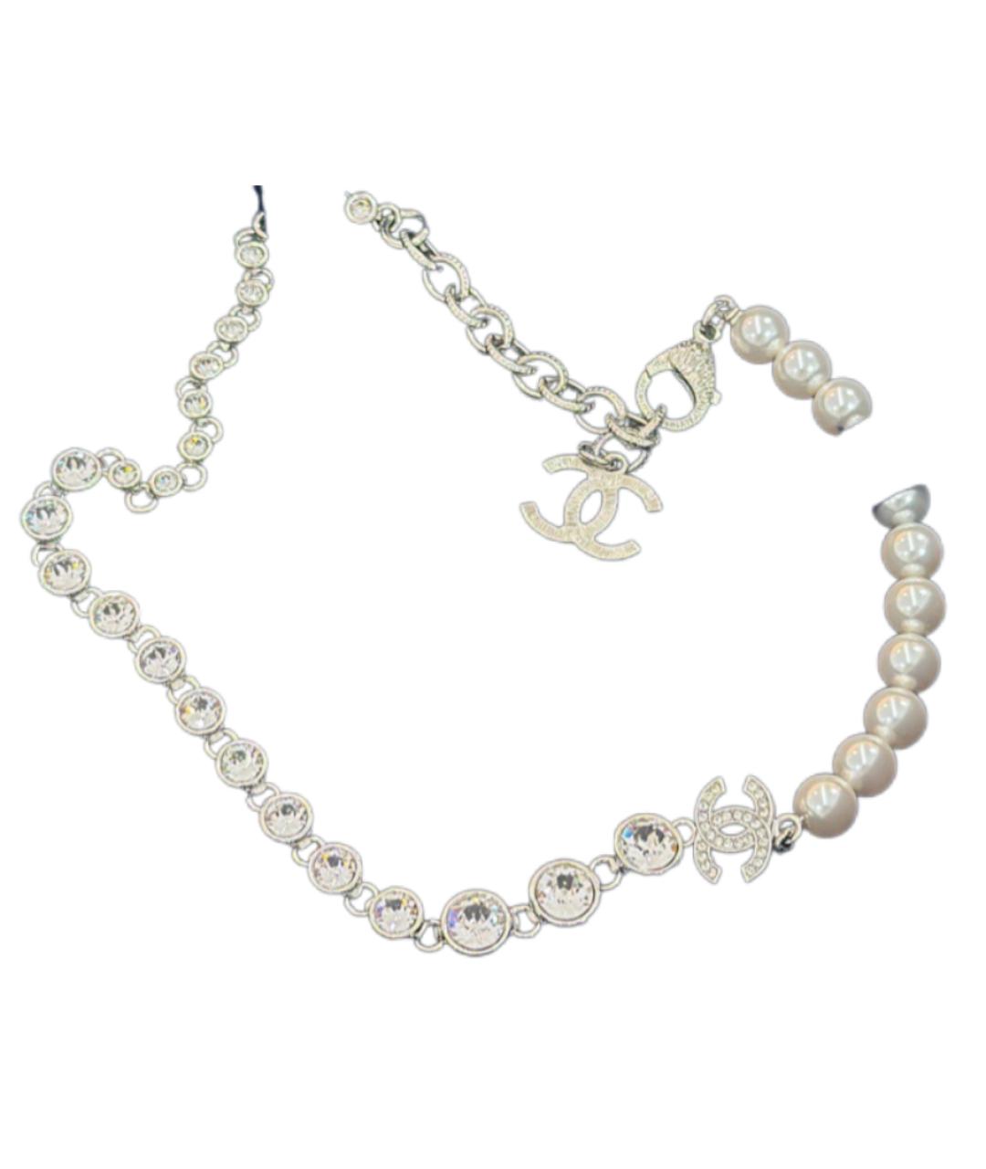 CHANEL Белый жемчужный чокер, фото 1