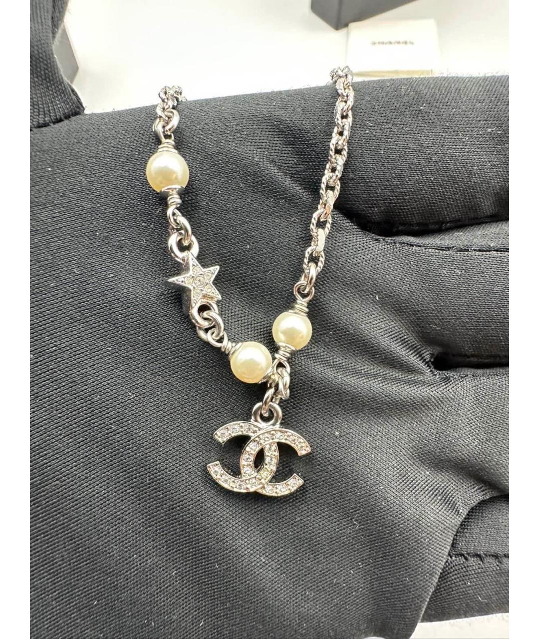 CHANEL Серебрянный металлический браслет, фото 3