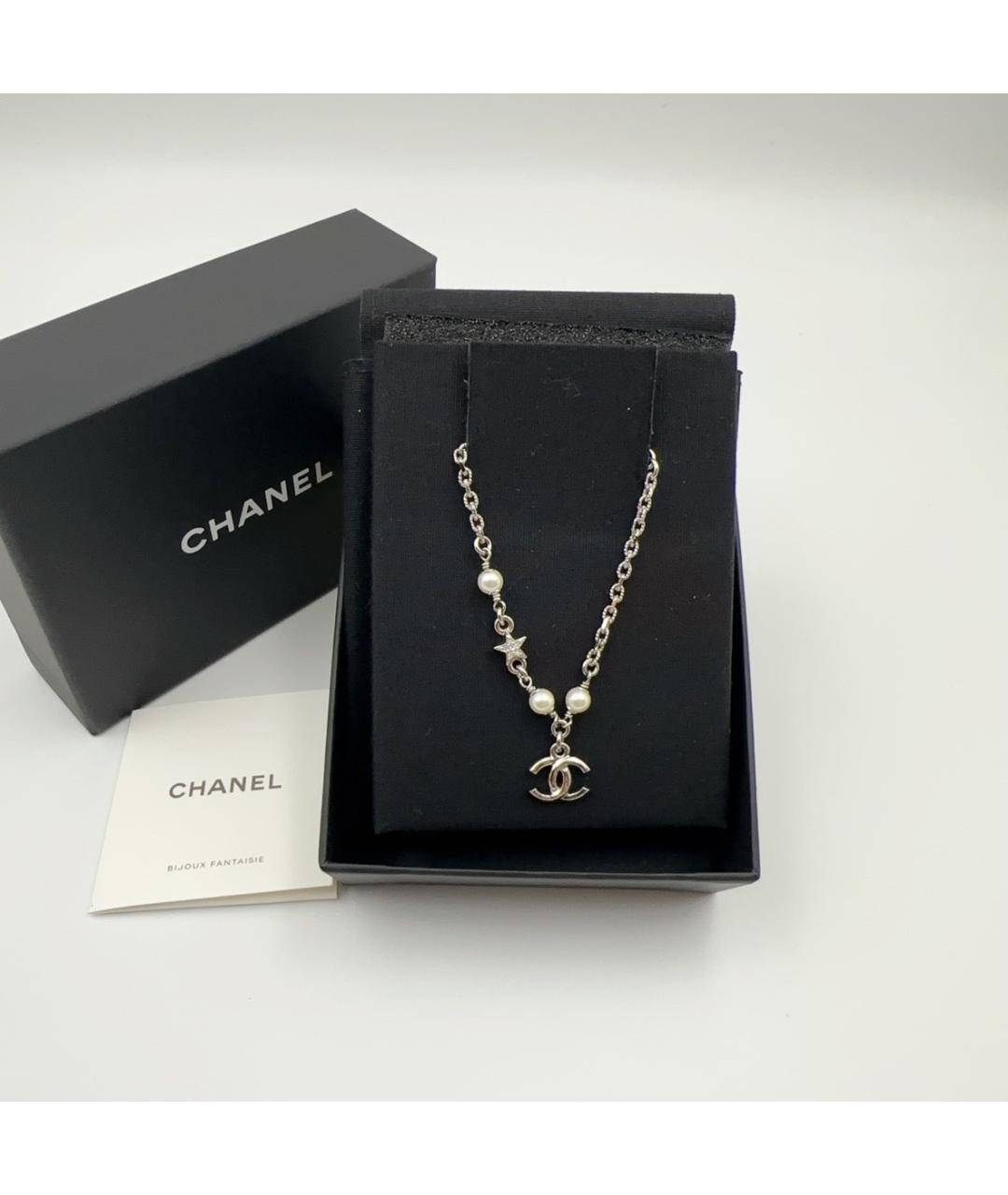 CHANEL Серебрянный металлический браслет, фото 2