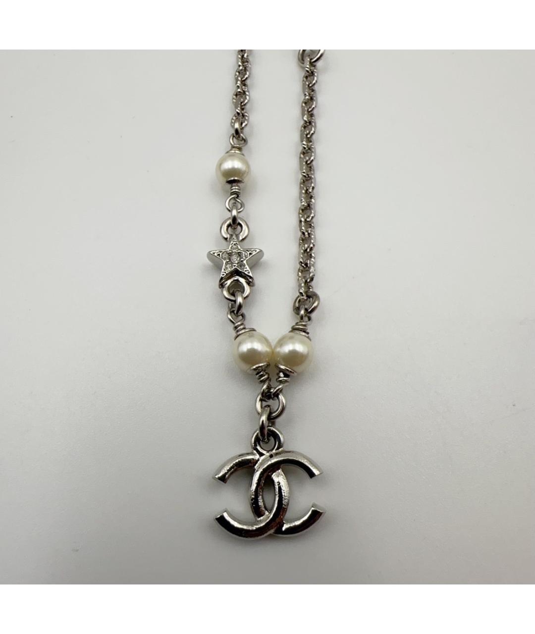 CHANEL Серебрянный металлический браслет, фото 4