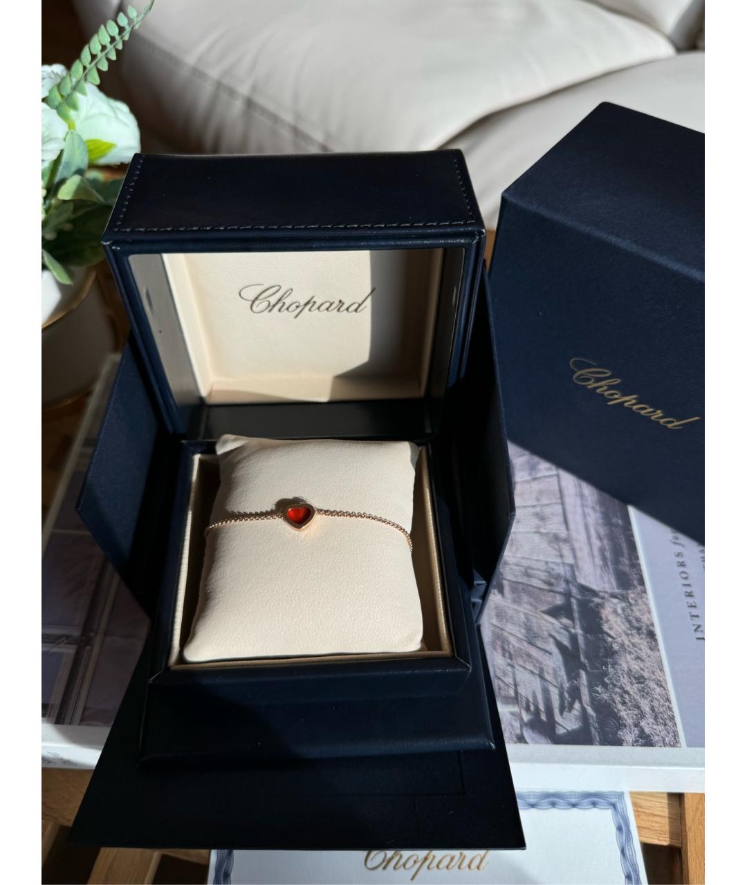 CHOPARD Красный браслет из розового золота, фото 3