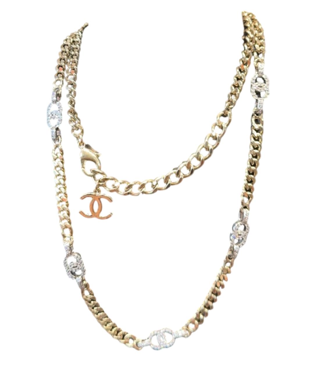 CHANEL Золотое металлическое колье, фото 1