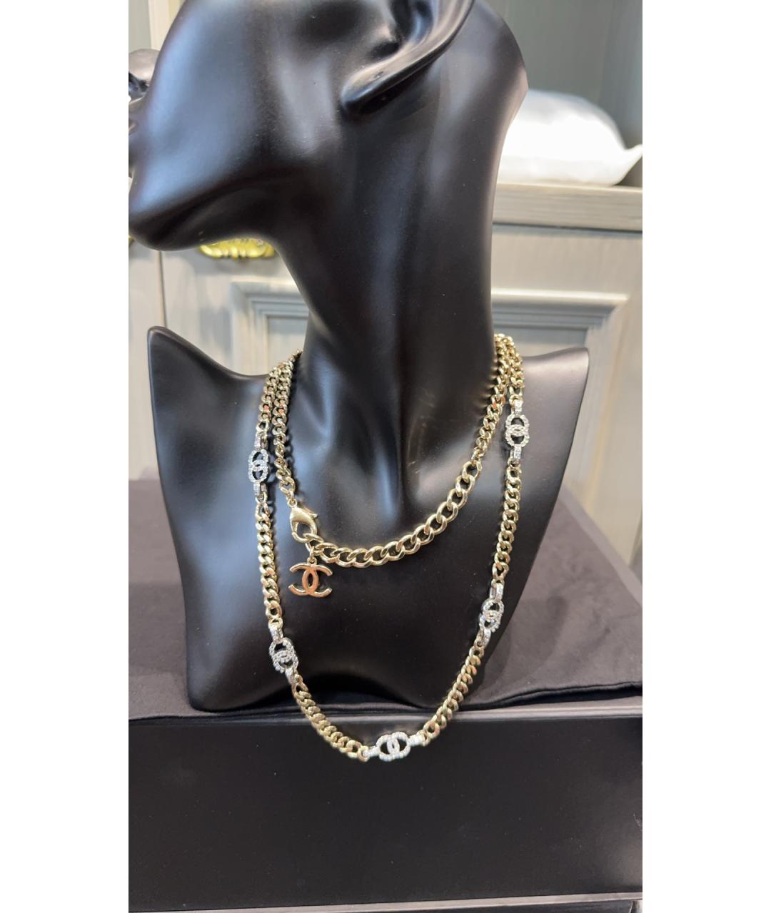 CHANEL Золотое металлическое колье, фото 5