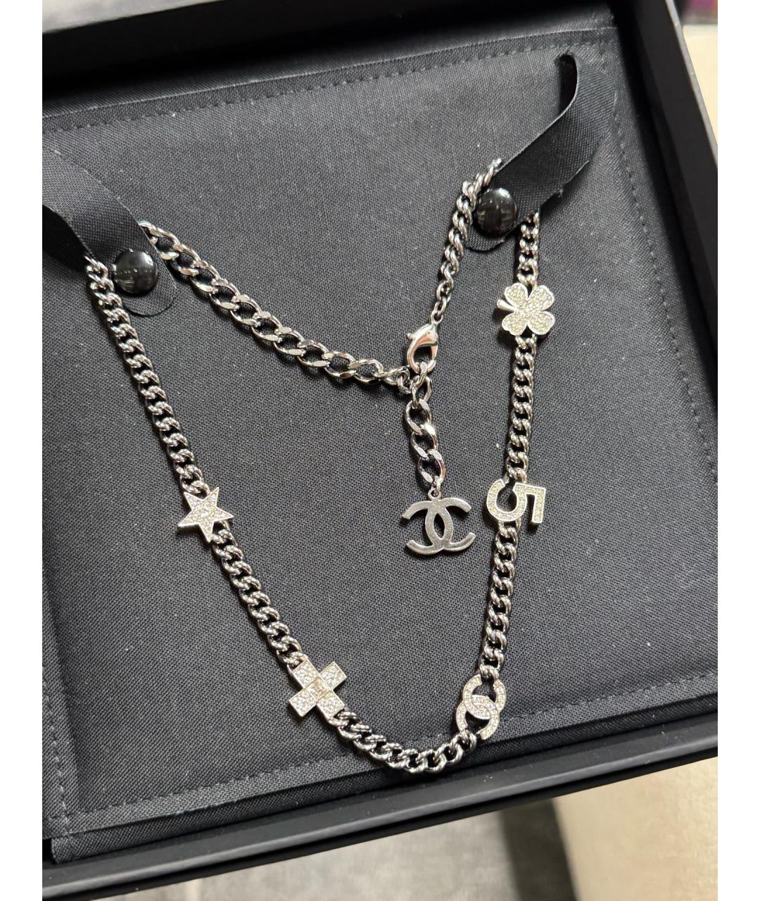 CHANEL Серебряное металлическое колье, фото 2