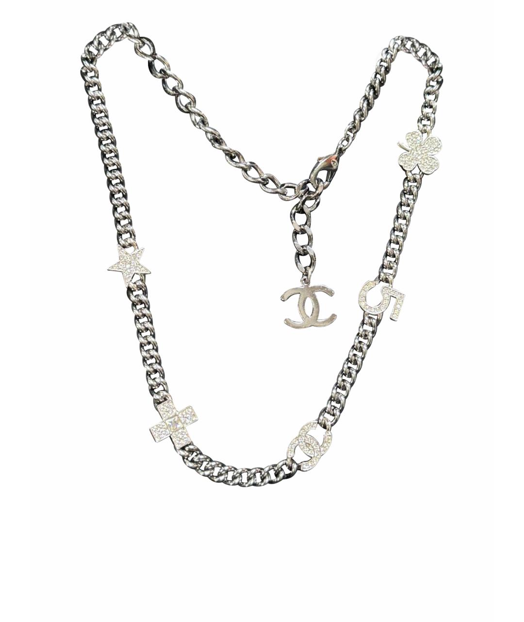 CHANEL Серебряное металлическое колье, фото 1