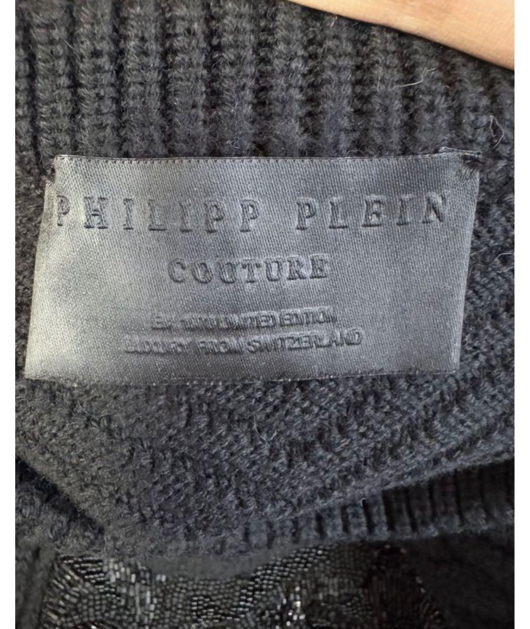 PHILIPP PLEIN Черный шерстяной джемпер / свитер, фото 4