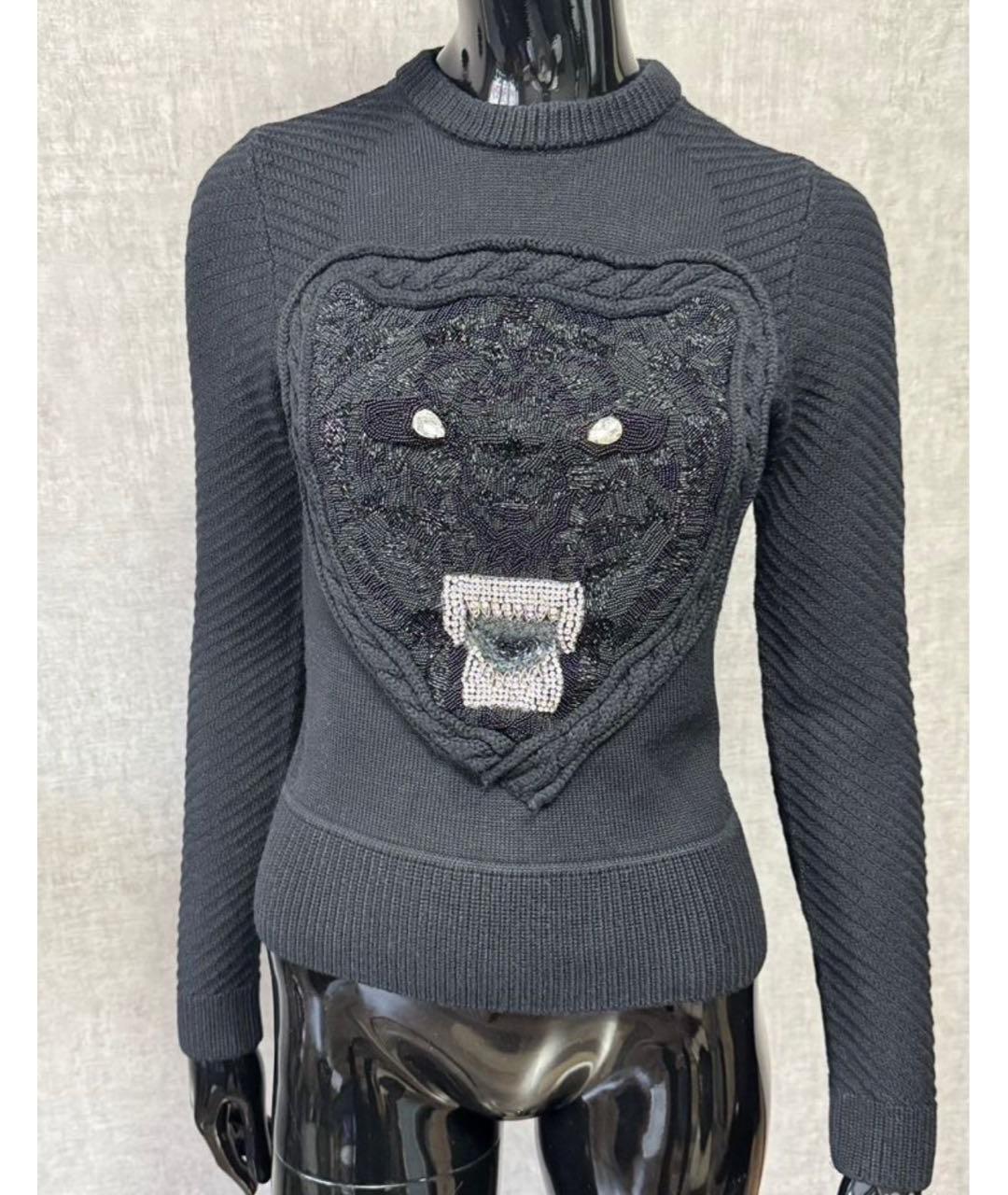 PHILIPP PLEIN Черный шерстяной джемпер / свитер, фото 7