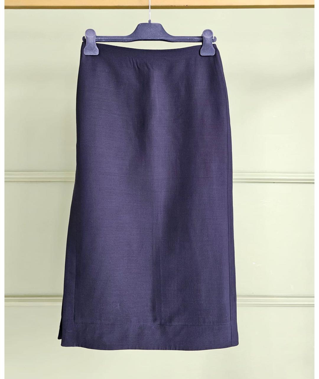 VALENTINO Темно-синяя юбка макси, фото 7