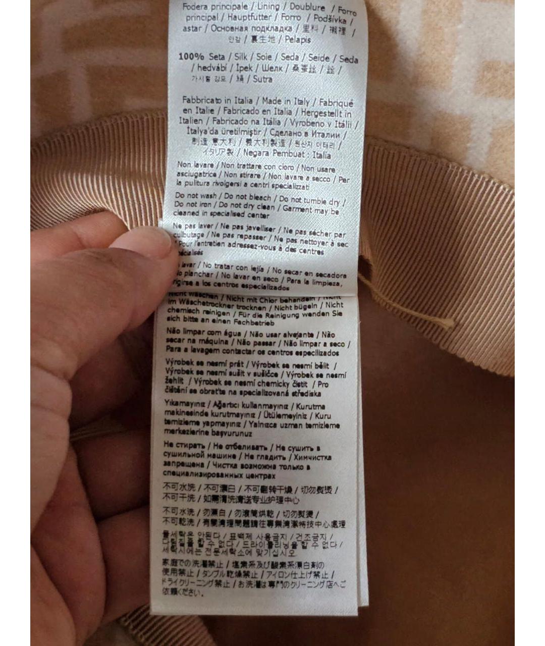 FENDI Бежевая хлопковая шляпа, фото 6