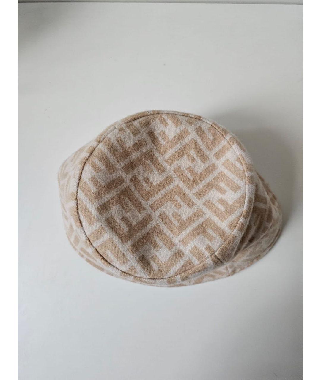 FENDI Бежевая хлопковая шляпа, фото 3