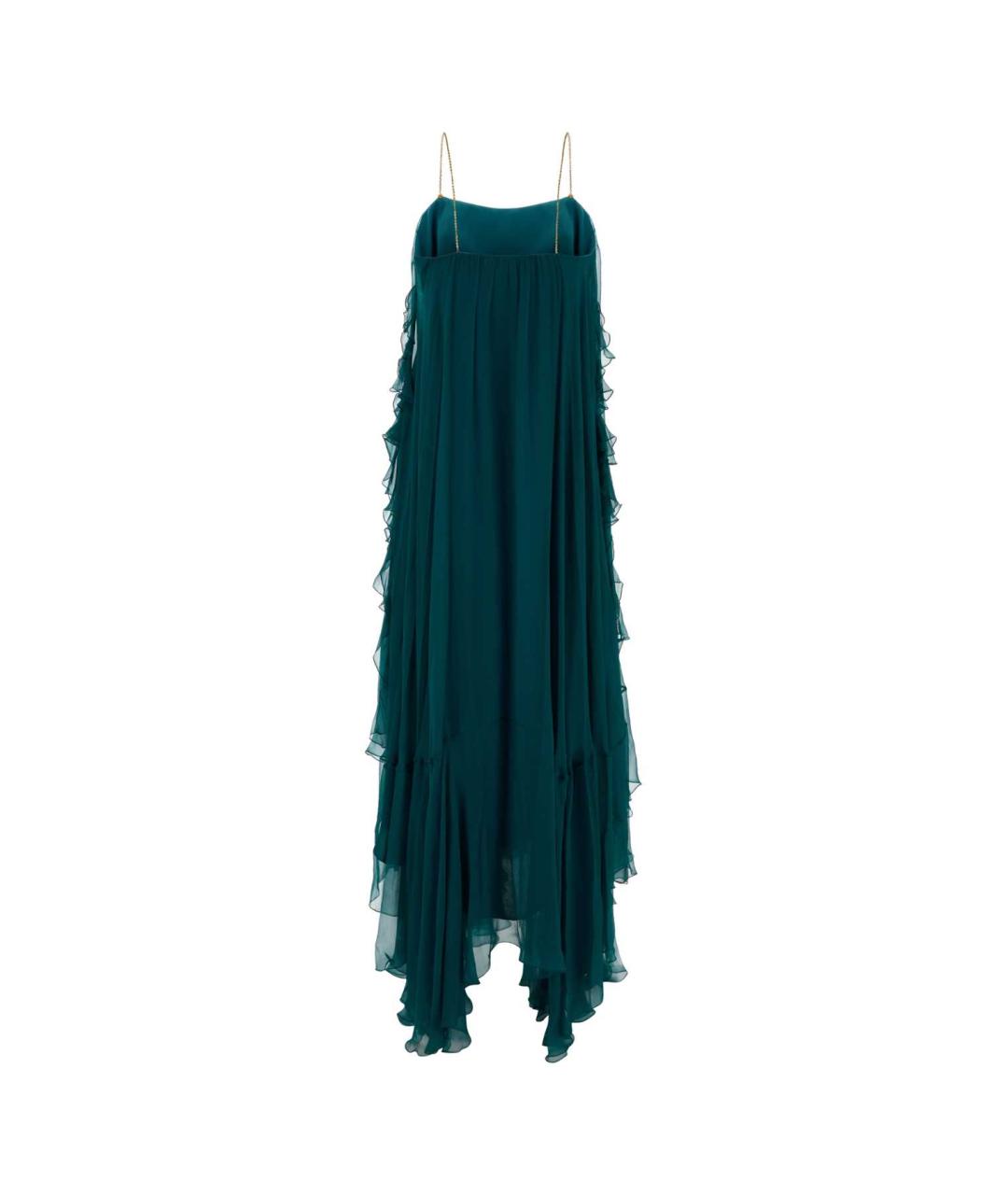 CHLOE Синее шелковое повседневное платье, фото 2