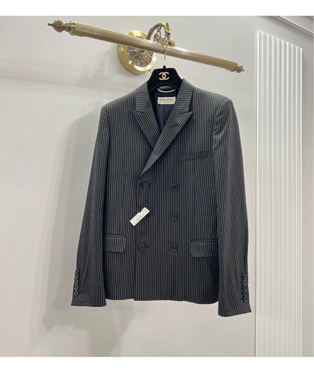 SAINT LAURENT Черный жакет/пиджак, фото 7