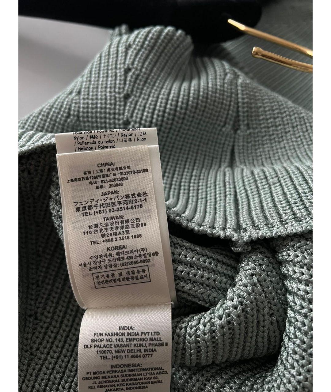 FENDI Зеленая футболка, фото 4