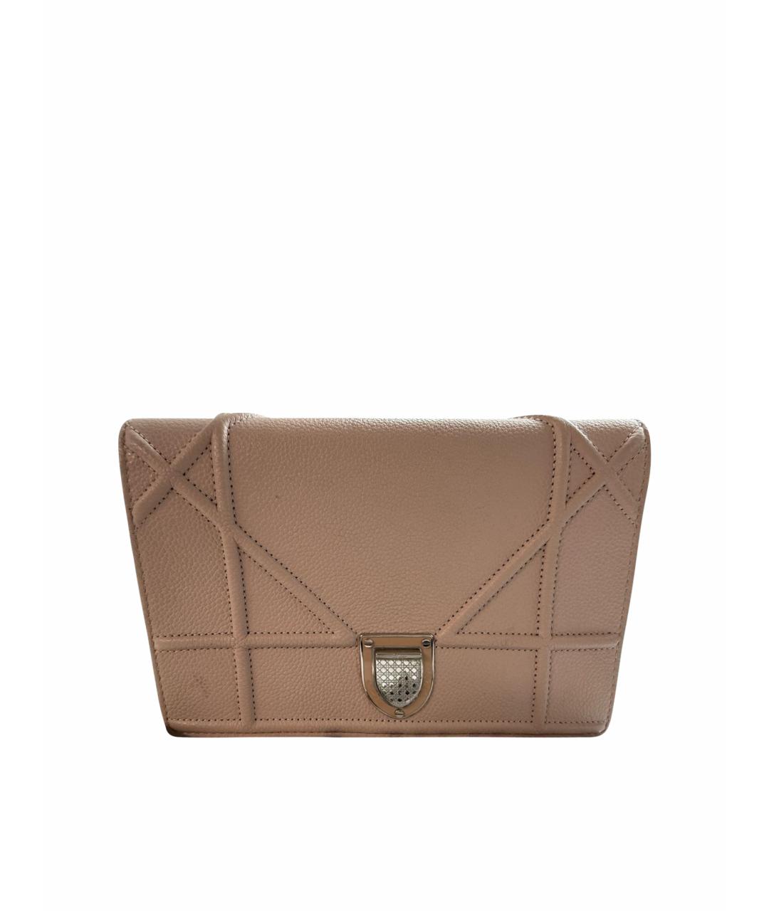 CHRISTIAN DIOR Розовая кожаная сумка через плечо, фото 1