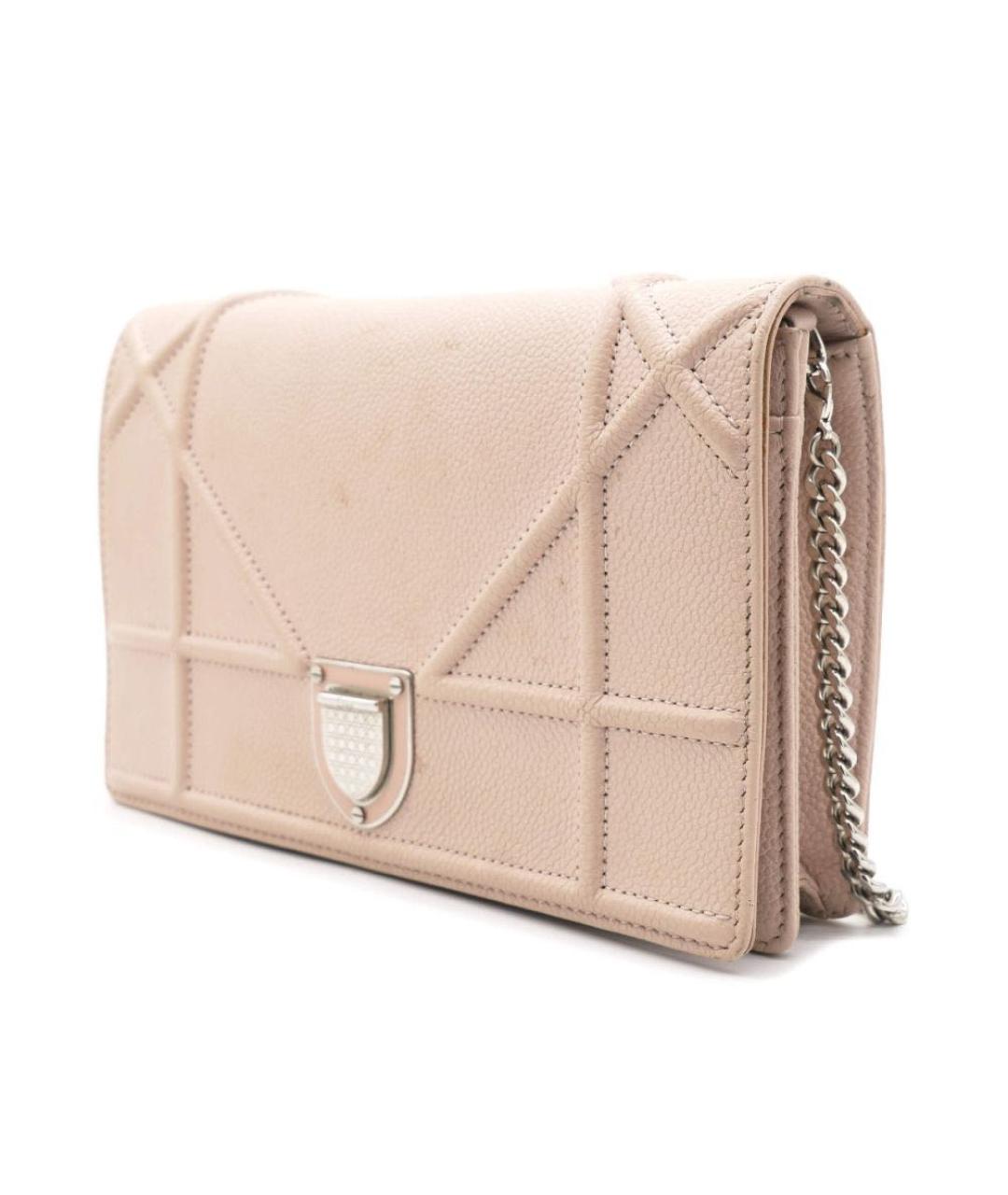 CHRISTIAN DIOR Розовая кожаная сумка через плечо, фото 3