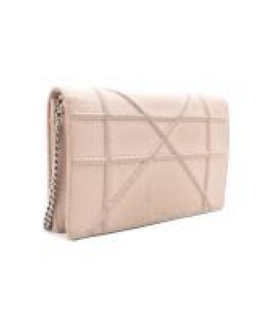 CHRISTIAN DIOR Розовая кожаная сумка через плечо, фото 4