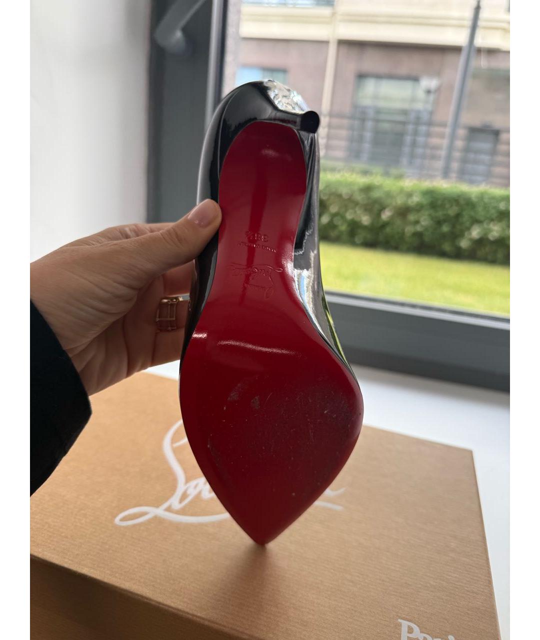 CHRISTIAN LOUBOUTIN Черные туфли из лакированной кожи, фото 2