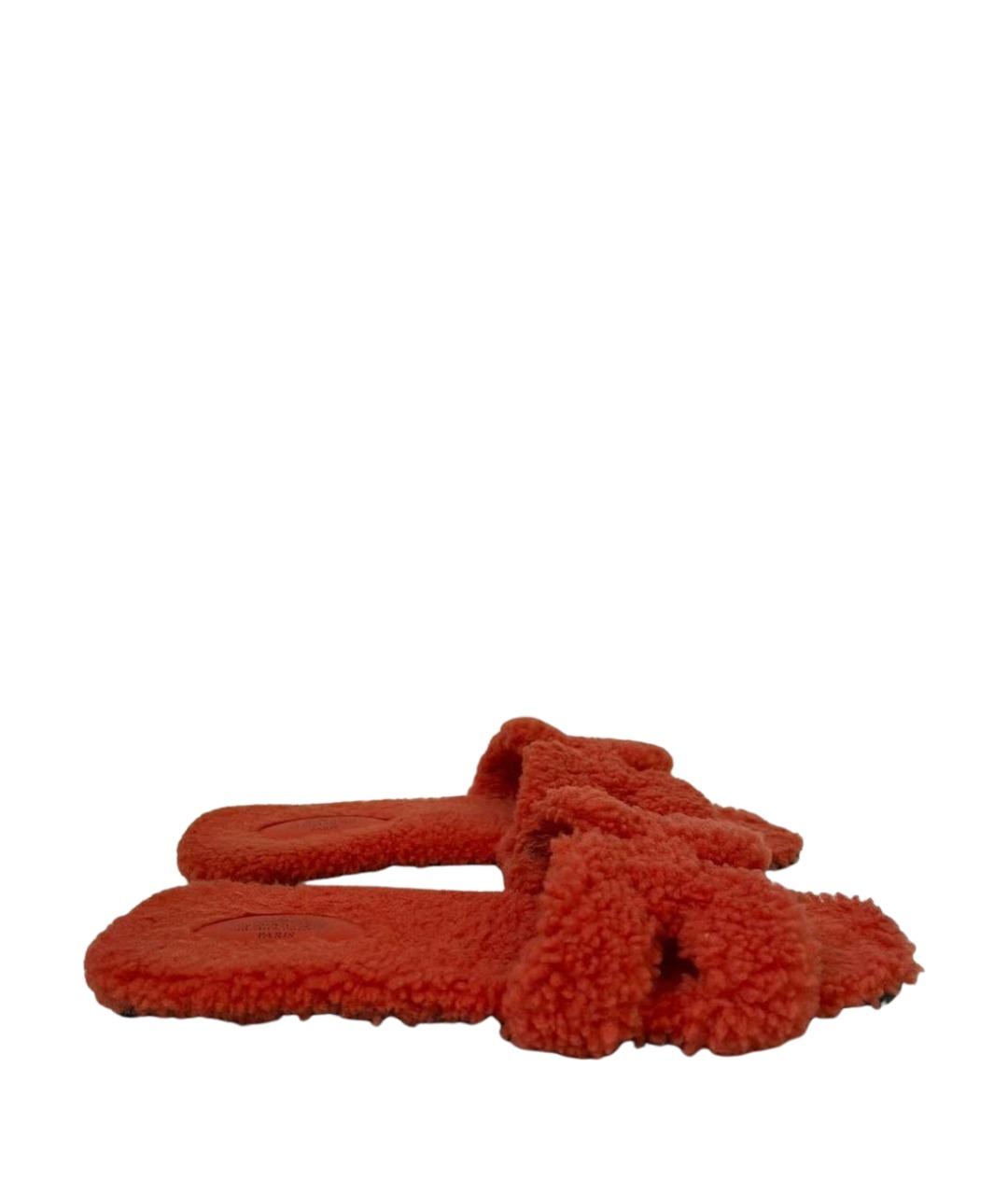 HERMES Оранжевое шлепанцы, фото 1