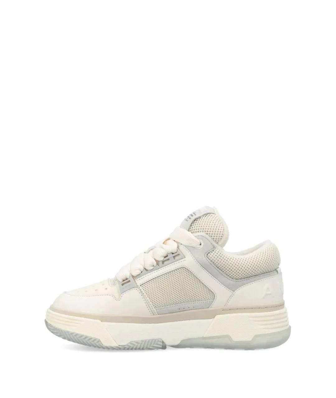 AMIRI Бежевые кожаные низкие кроссовки / кеды, фото 3