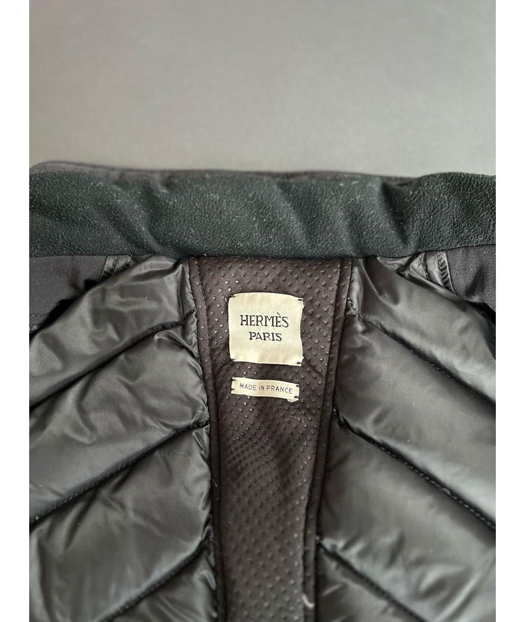 HERMES Черный полиамидовый жилет, фото 3